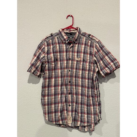 Harley Davidson Flannel Short Sleeve Mens M - Picture 1 of 6